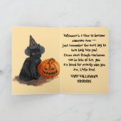 BLACK CAT HALLOWEEN KAART VOOR KLEINDOCHTER (Binnen)