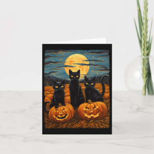 Black Cat Halloween Kat Liefhebbers Sterrennacht K Kaart