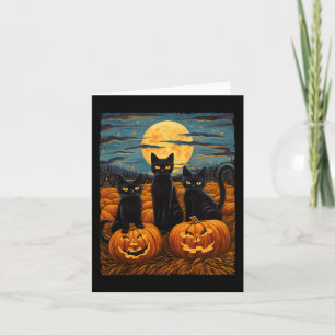 Black Cat Halloween Kat Liefhebbers Sterrennacht K Kaart