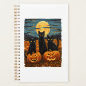 Black Cat Halloween Kat Liefhebbers Sterrennacht K Planner (Voorkant)
