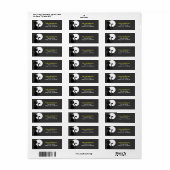 Black Cat Halloween Labels (Full Sheet)