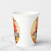 Black Cat Halloween Paper Cups Papieren Bekers (Rechts)