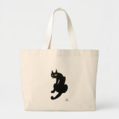 BLACK CAT HALLOWEEN PARTIJ GROTE TOTE BAG (Voorkant)