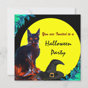 BLACK CAT HALLOWEEN PARTIJ KAART