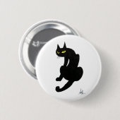BLACK CAT HALLOWEEN PARTIJ RONDE BUTTON 5,7 CM (Voorkant /achterkant)
