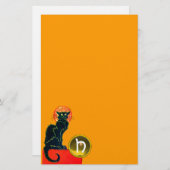 BLACK CAT HALLOWEEN PARTIJMONOGRAM BRIEFPAPIER (Voorkant / Achterkant)