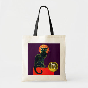 BLACK CAT HALLOWEEN PARTIJMONOGRAM TOTE BAG