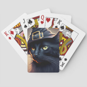 Black Cat Halloween Pokerkaarten