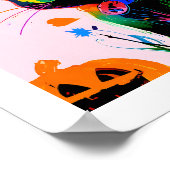 Black Cat Halloween Poster (Hoek)