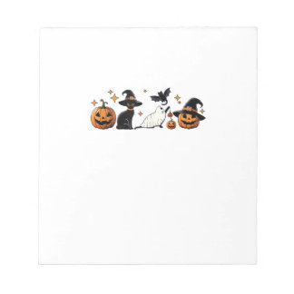 Black Cat Halloween Pumpkin Boo Ghost Witch Spooky Notitieblok