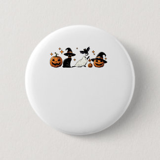 Black Cat Halloween Pumpkin Boo Ghost Witch Spooky Ronde Button 5,7 Cm