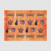 Black Cat Halloween Tissuepapier (Voorkant)