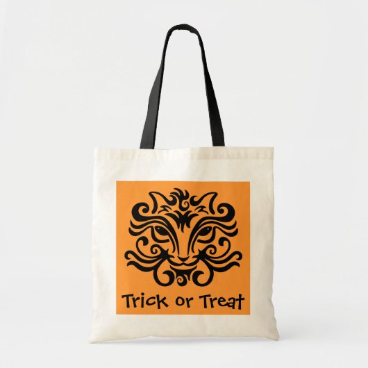 Black Cat Halloween Treat Bag Tote Bag (Voorkant)