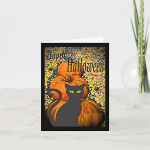 Black Cat Halloween Wenskaart Kaart