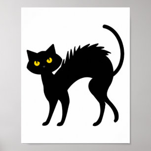 Black Cat Halloween - zwarte katten Poster