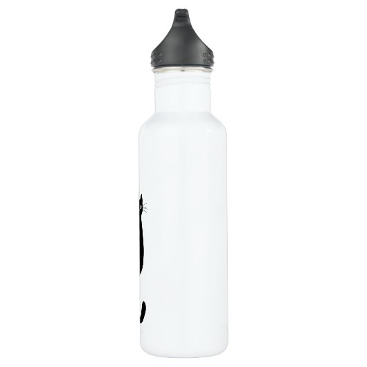 Black Cat Hanging On | Funny Dierenvriend Waterfles (Rechts)