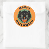  Black Cat - Happy Halloween Sticker (Tas)