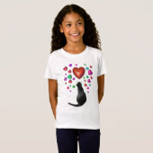 Black Cat Hearts Shirt (Voorkant volledig)