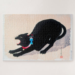 Black Cat Hissing Fine Art van Hiroaki Takahashi Legpuzzel