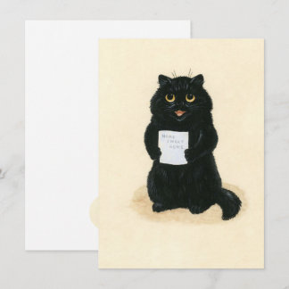 Black Cat Home Sweet Home Rescue Shelter Cute Notitiekaartje