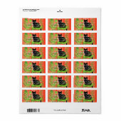 Black Cat Houseplants Adres Etiket (Full Sheet)