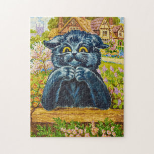Black Cat in a Garden by Louis Wain Legpuzzel