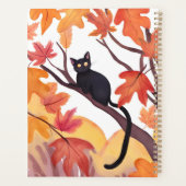 Black Cat in a Tree | Fall Autumn Spooky Cute Planner (Achterkant)