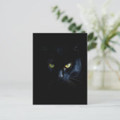 Black Cat in the black Night Briefkaart (Staand voorkant)