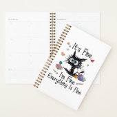 Black Cat IT_s Fine I_m Fine Alles is prima Planner (Display)