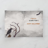 Black Cat Jack o' Lantern Halloween Card Kaart (Binnen)