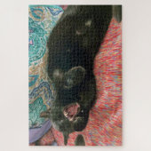 Black Cat Jigzaag Puzzle Legpuzzel (Verticaal)