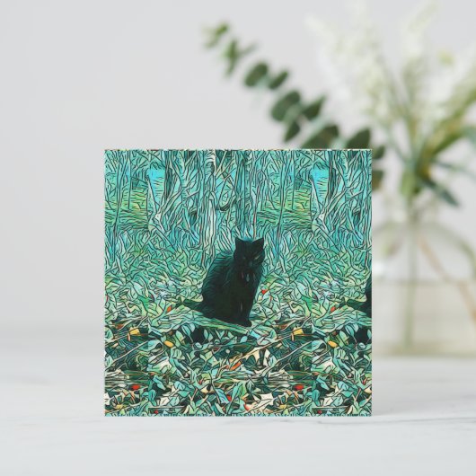 Black Cat Kaart (Staand voorkant)