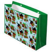 Black Cat kerstcadeaus Groot Cadeauzakje (Voorkant Gekanteld)