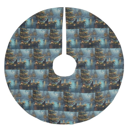 Black Cat kerstvakantie Kerstboom Rok (Voorkant)