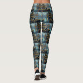 Black Cat kerstvakantie Leggings (Achterkant)