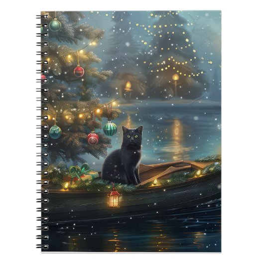 Black Cat kerstvakantie Notitieboek (Voorkant)