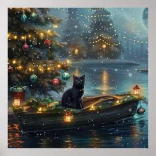 Black Cat kerstvakantie Poster