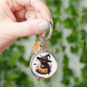 black cat key sleutelhanger (Hand)