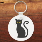 Black Cat Keyring Sleutelhanger (Voorkant)