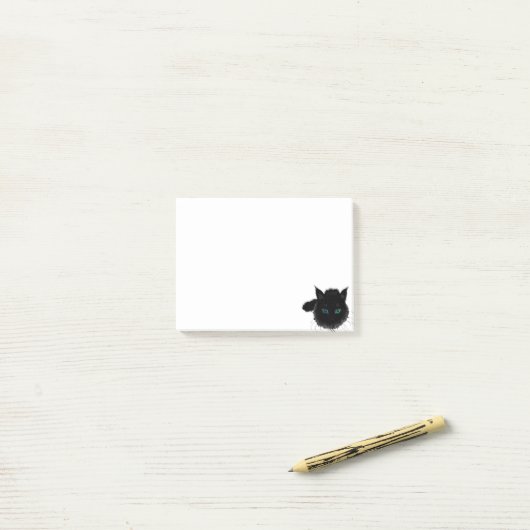 Black Cat Kijk Post-it® Notes (Op bureau)