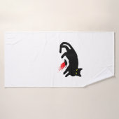 Black Cat Killer instincts Dead Mouse Punk Goth (Serviette de bain)