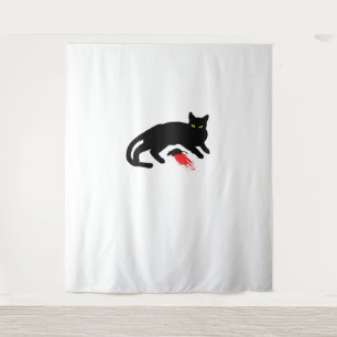 Black Cat Killer Instincts Dead Mouse Punk Gothic Wandkleed