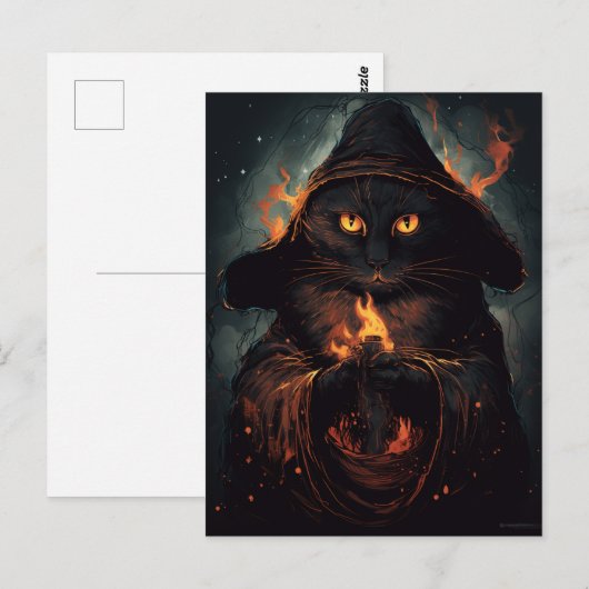 Black Cat lance une carte postale sort (Devant / Derrière)