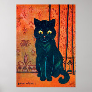 Black cat, Louis Wain Poster