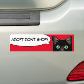 Black Cat Love Adopting a Shelter Cat! Sticker (Op auto)