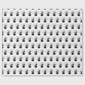 Black Cat Love Hearts Cadeaupapier (Vlak)