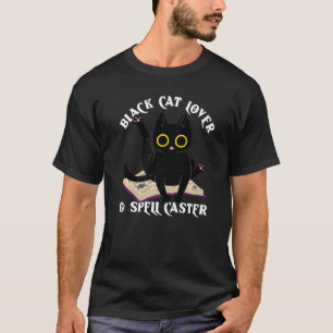 Black Cat Lover En Spell Caster Witch T-shirt Met 