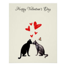 Black Cat Lover Hart Valentijnsdag