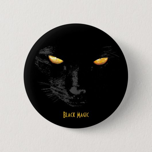 Black Cat Magic aanpasbaar Ronde Button 5,7 Cm (Voorkant)