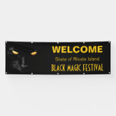 Black Cat Magic Chic aanpasbaar Spandoek (Horizontaal)